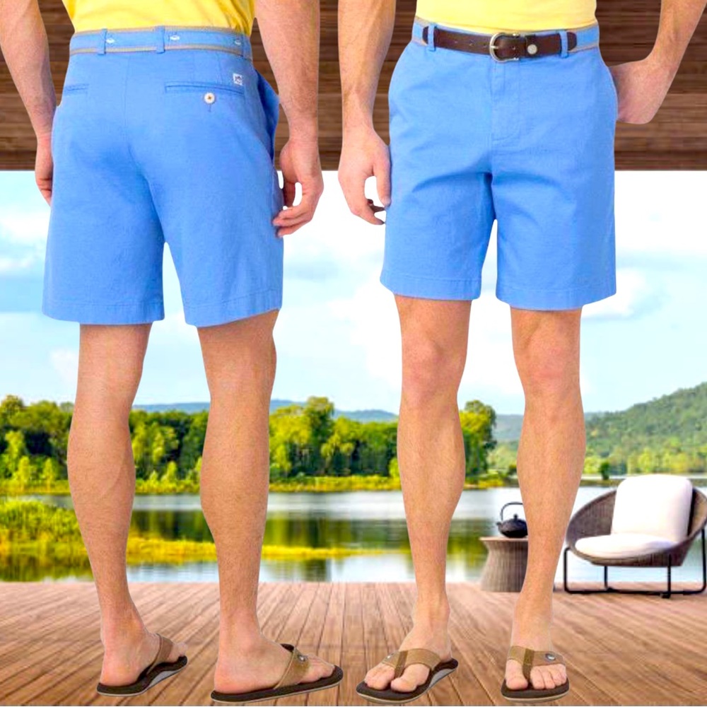 Southern Tide Men's Blue Channel Marker Classic Fit Shorts Size 35